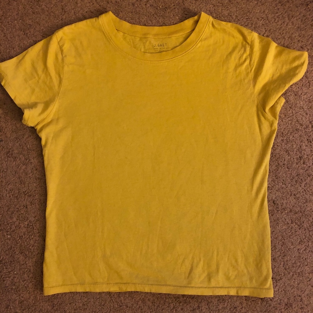 Brandy Melville John Galt Yellow Tee